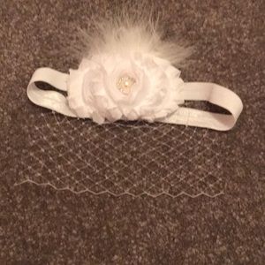 White headband with veil